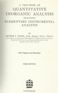 Image of A Text Book Of Quantitative in Organic Analysis