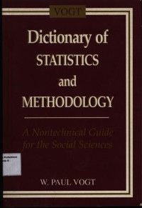 Image of Dictionary of Statistics and Methodology : A Nontechnical Guide for The Social Sciences