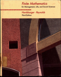 Finite Mathematics for management, life and sosial ...