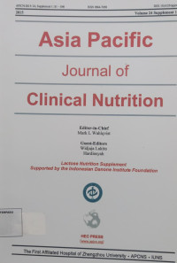 Asia Pacific Journal of Clinical Nutrition Vol. 24 2015