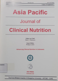 Asia Pacific Journal of Clinical Nutrition Vol. 25 Supplement 1 2016