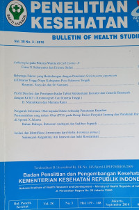 Image of Buletin Penelitian Kesehatan Vol. 38  Nomor. 3