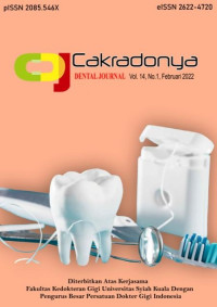 Cakradonya Dental Journal Vol 14, No 1 (2022): Februari 2022
