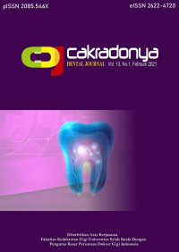 Cakradonya Dental Journal Volume 13 No.1 Februari 2021