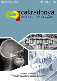 Cakradonya Dental Journal Volume 13 No. 2 Agustus 2021