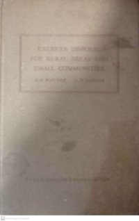 Excreta Disposal For Rural Areas and Small Communities