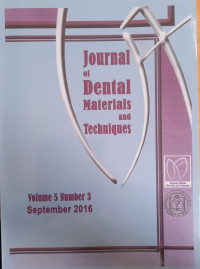 Journal Of Dental Materials and Techniques Vol. 5 No.3