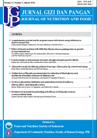Jurnal Gizi dan Pangan Vol. 15 No. 1 March Tahun 2020