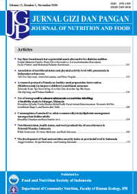 Jurnal Gizi dan Pangan Vol. 15 No. 3 November Tahun 2020