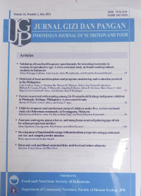 Jurnal Gizi dan Pangan Vol. 16 No.2 July Tahun 2021