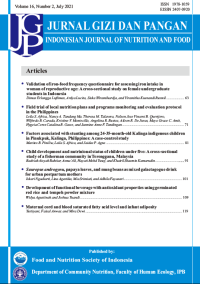 Jurnal Gizi dan Pangan Vol. 16 No. 2 July Tahun 2021