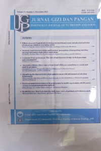 Jurnal Gizi dan Pangan Vol. 17 No. 3 November Tahun 2022