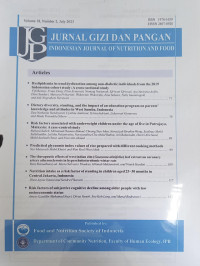 Jurnal Gizi dan Pangan Vol. 18 No. 2  July Tahun 2023