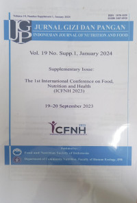 Jurnal Gizi dan Pangan Vol. 19 No. Supp 1 January  Tahun 2024