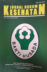 Image of Jurnal Hukum Kesehatan Vol.6 Nomor. 8