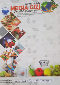 Jurnal Ilmiah Media Gizi indonesia Vol. 16.  May No.2  th 2021