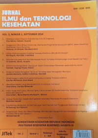 Jurnal Ilmu dan Teknonologi Kesehatan Vol. 2 Nomor. 1