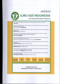 Jurnal Ilmu Gizi Indonesia Edisi Februari 2020 Vol 3 No 2