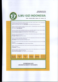 Jurnal Ilmu Gizi Indonesia Edisi Februari 2022 Vol 5 No 2