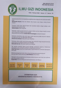 Jurnal Ilmu Gizi Indonesia Edisi Februari 2024 Vol. 07 No. 02