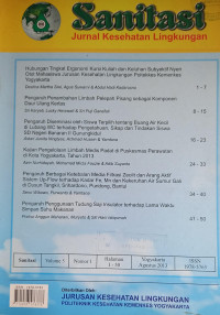Jurnal Kesehatan Lingkungan(Sanitasi) Vol. 5 No.1