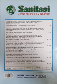 Jurnal Kesehatan Lingkungan(Sanitasi) Vol. 8 No.1