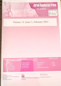 Jurnal Kesehatan Prima Volume 15 Issue 2 Februari 2021