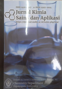Jurnal Kimia Sains dan Aplikasi Vol. 23 Issue 2 Februari 2020