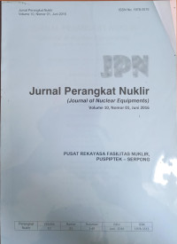 Image of Jurnal Perangkat Nuklir Vol. 10 No.01 Juni 2016