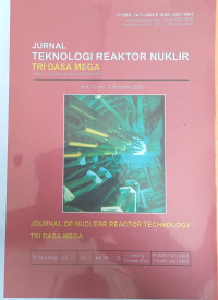 Jurnal Teknologi Reaktor Nuklir  Tri Dasa Mega  Vol. 22 No.3 Oktober 2020