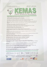 Image of Kemas : Jurnal Kesehatan Masyarakat Volume 19 Nomor 1 Juli 2023