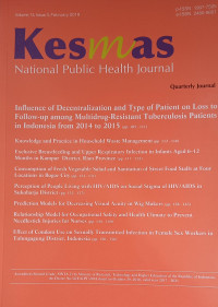 Image of Kesmas (Nasional Public Health Journal) Vol.. 13 Issue 3
