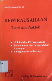 Kewirausahaan Teori dan Praktek Seri Manajemen No,97