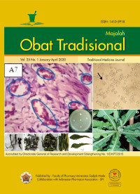Majalah Obat Tradisional Vol 25 No 1 2020
