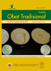 Majalah Obat Tradisional Vol 25 No 3 2020