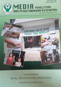 Media Penelitian Dan Pengembangan Kesehatan Vol. 25 Nomor. 4