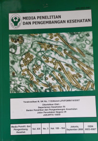 Media Penelitian Dan Pengembangan Kesehatan Vol. XiX  Nomor. 3