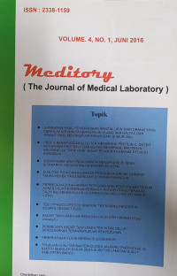Meditory (The Journal Of Medical Laboratory) Vol. 4, No.1
