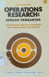 Image of Operations Research: Sebuah Pengantar