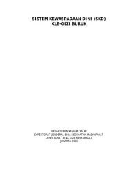 Pedoman sistem kewaspadaan dini (SKD) KLB - gizi buruk