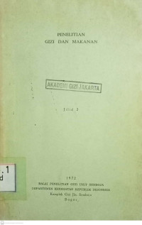 Image of Penelitian gizi dan makanan
