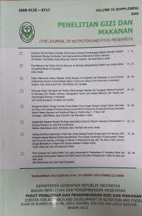 Penelitian Gizi dan Makanan Vol.32 (Supplemen)