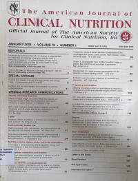 The American Journal Clinical Nutrition Vol. 79 Nomor. 4