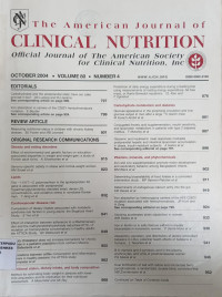 Image of The American Journal Clinical Nutrition Vol. 80 Nomor. 2