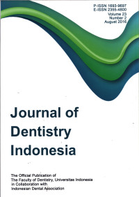Journal of Dentistry Indonesia Vol. 23 No.2 Tahun 2016