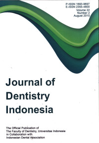 Journal of Dentistry Indonesia Vol. 22 No.2 Tahun 2015